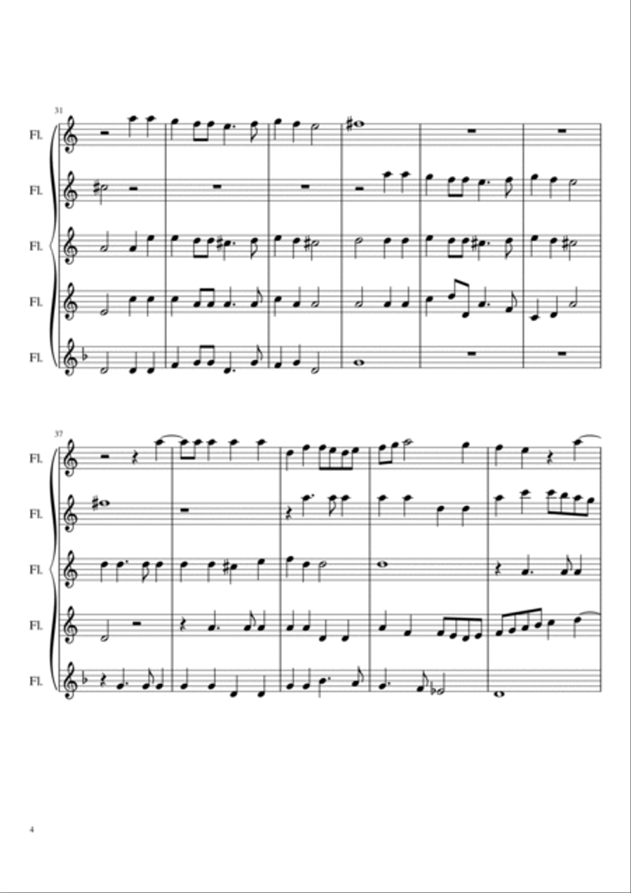 Lieta più dell'usato (Il prima libro de madrigali a cinque voci) 3 octobre 1573 Woodwind Quintet scores gallery preview page 4