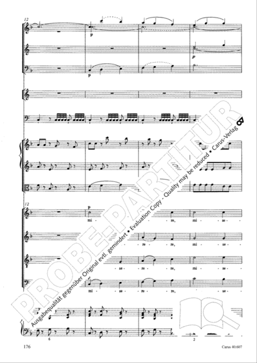 Mass in time of war (Missa in tempore belli) 4-Part scores gallery preview page 185