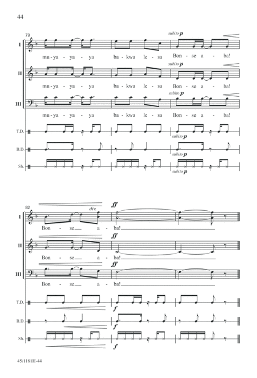 Contemporary Choral Classics 3-Part scores gallery preview page 44