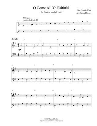 O Come All Ye Faithful (Adeste Fidelis) - for 3-octave handbell choir