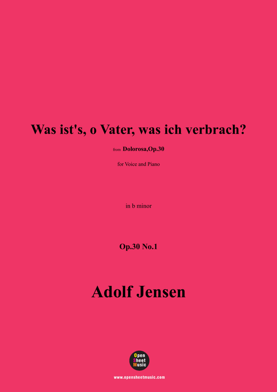 A. Jensen-Was ist's,o Vater,was ich verbrach?,Op.30 No.1,in b minor Voice scores gallery preview page 1
