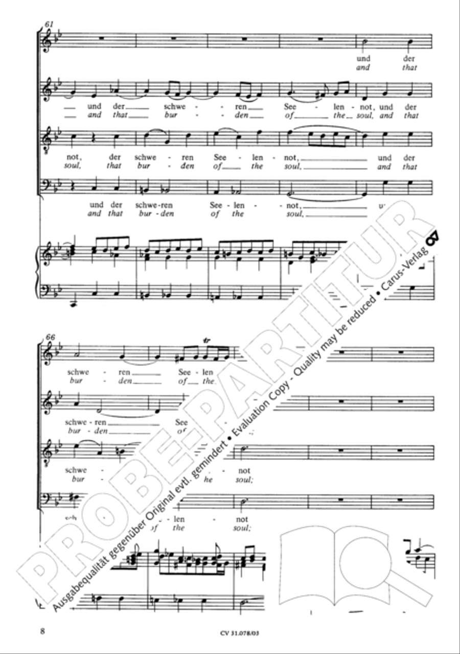 Jesus, you have freed my spirit (Jesu, der du meine Seele) 4-Part scores gallery preview page 9