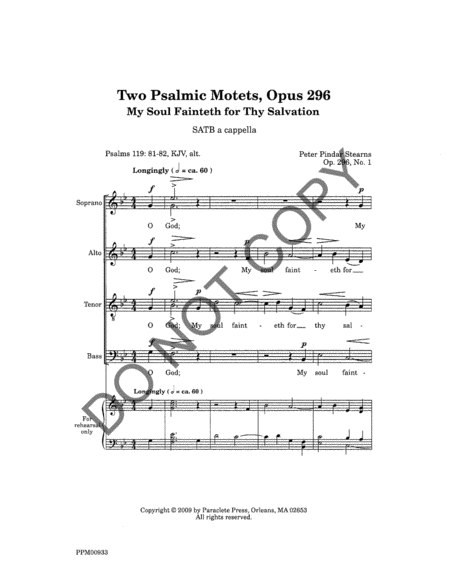 Two Psalmic Motets - Opus 296 image number null