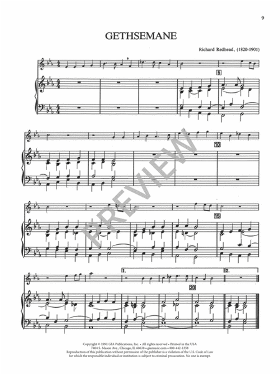 Eight Chorale Preludes for Treble Instrument and Organ Organ scores gallery preview page 10