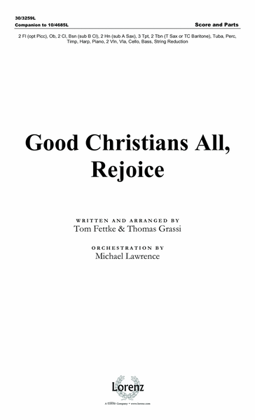 Good Christians All, Rejoice - Orchestral Score and Parts
