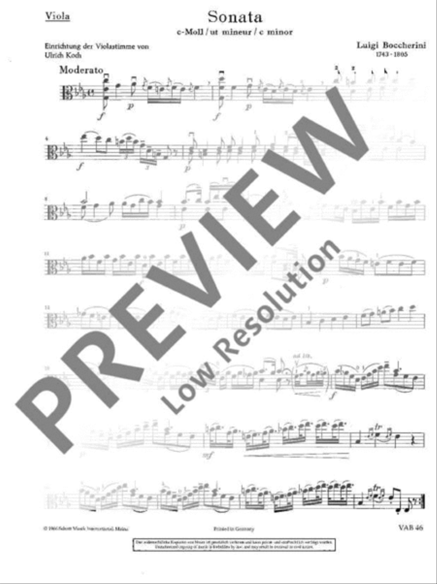 Sonata C Minor Viola scores gallery preview page 11