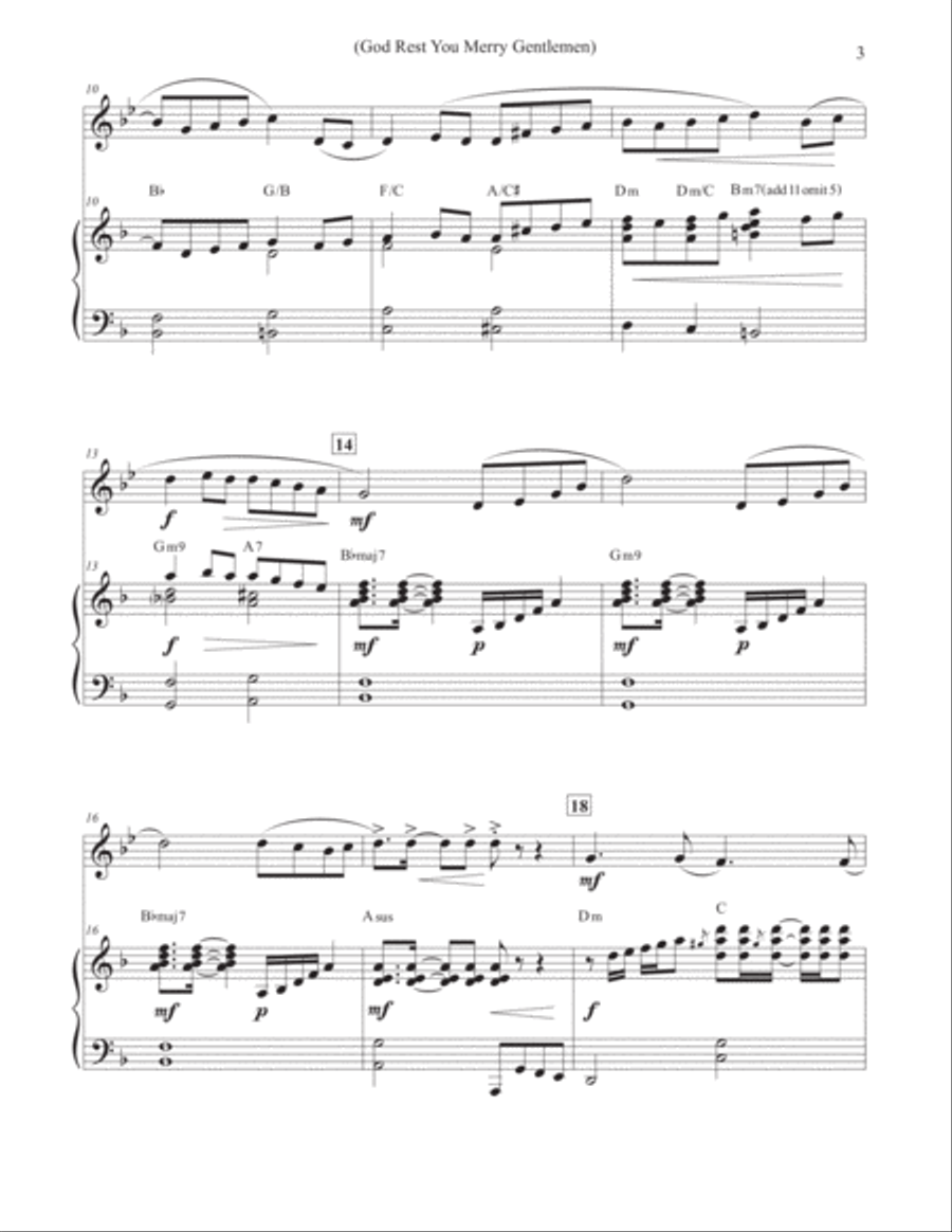 God Rest You Merry Gentlemen - Christmas Alto Flute Flute Solo scores gallery preview page 3