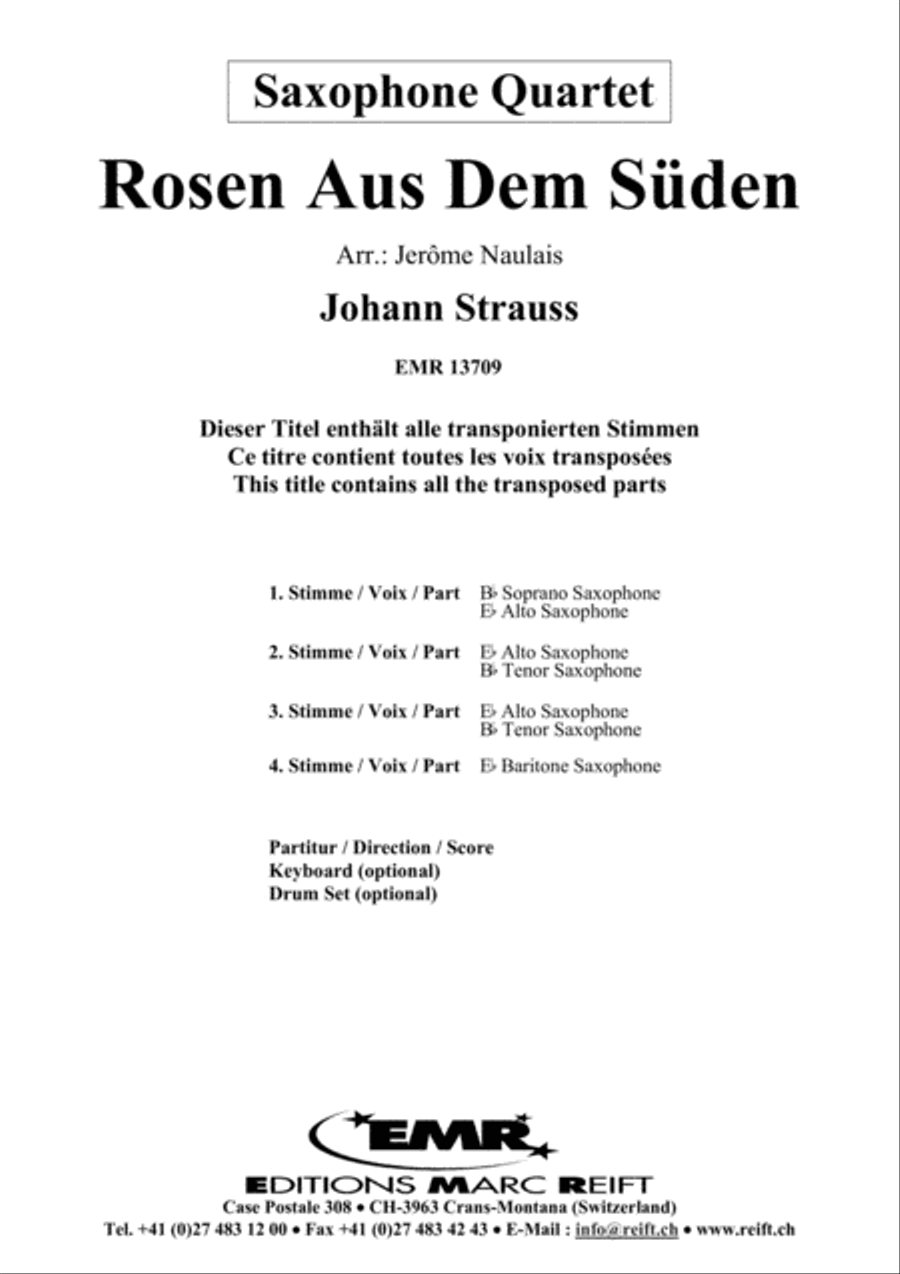 Rosen Aus Dem Suden Saxophone Quartet scores gallery preview page 2