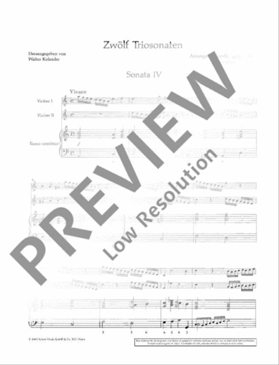 Twelve Triosonatas Cello scores gallery preview page 5