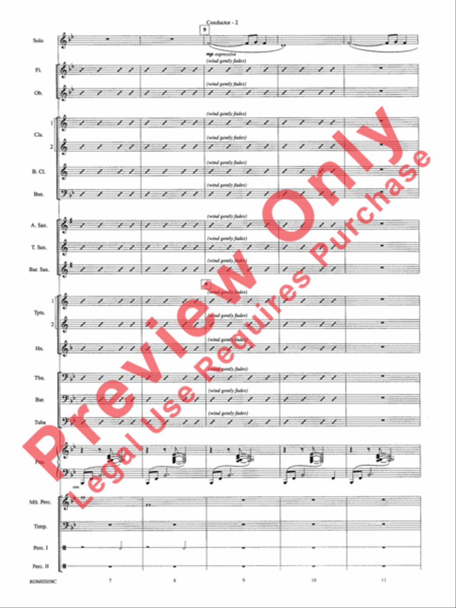 All Is Calm (Based on Silent Night) Concert Band scores gallery preview page 4