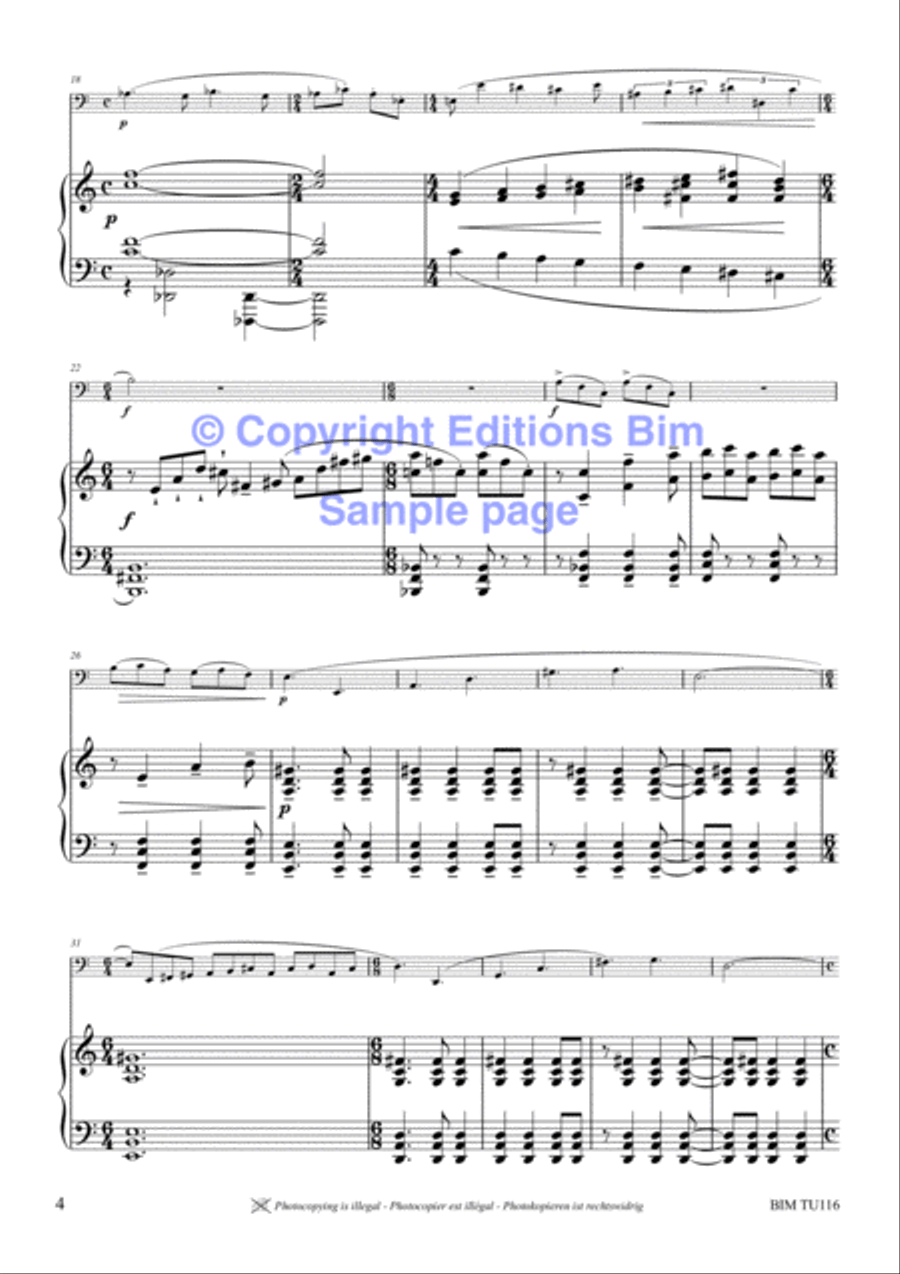 Allegro Sonata Tuba scores gallery preview page 3