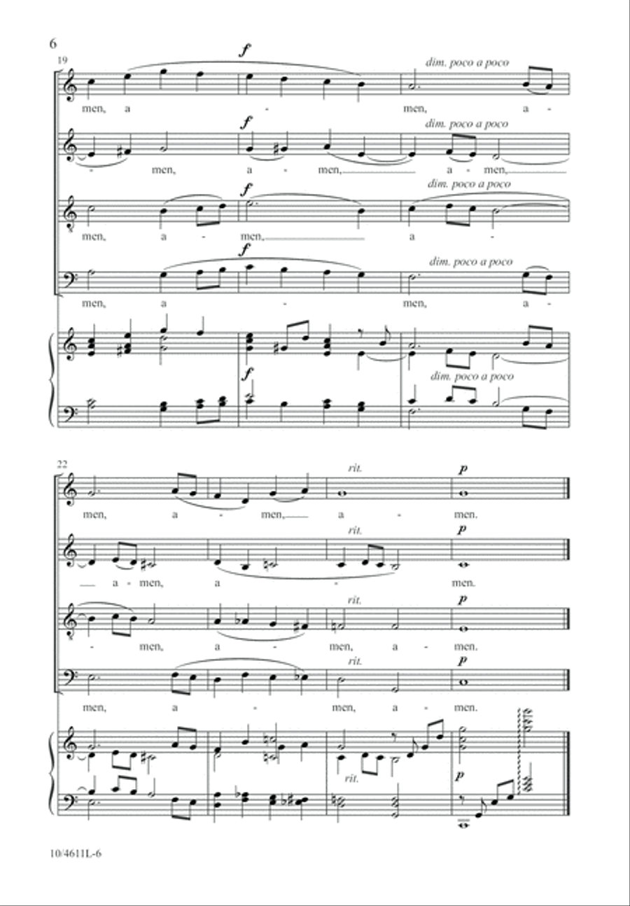 The Lord Bless You and Keep You 4-Part scores gallery preview page 6