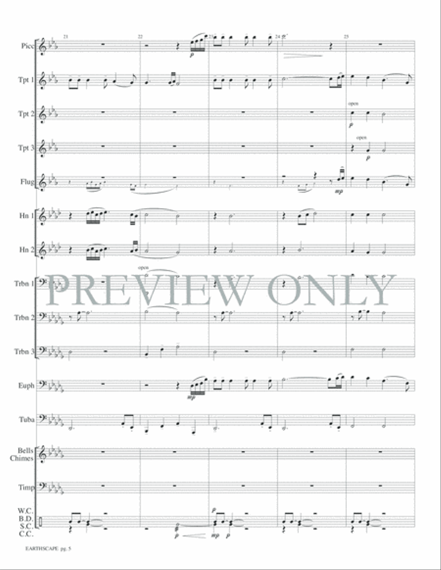 Earthscape Small Ensemble scores gallery preview page 7