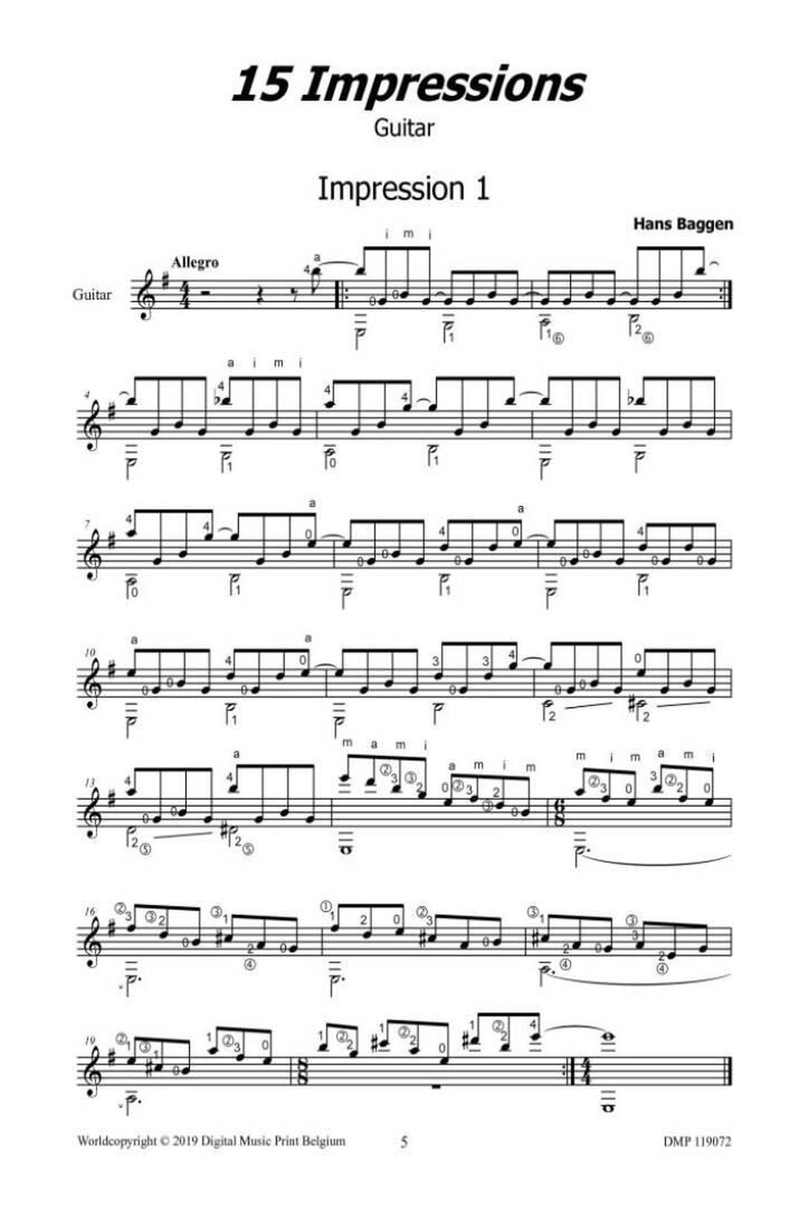 15 Impressions 15 Impressions Classical Guitar scores gallery preview page 2