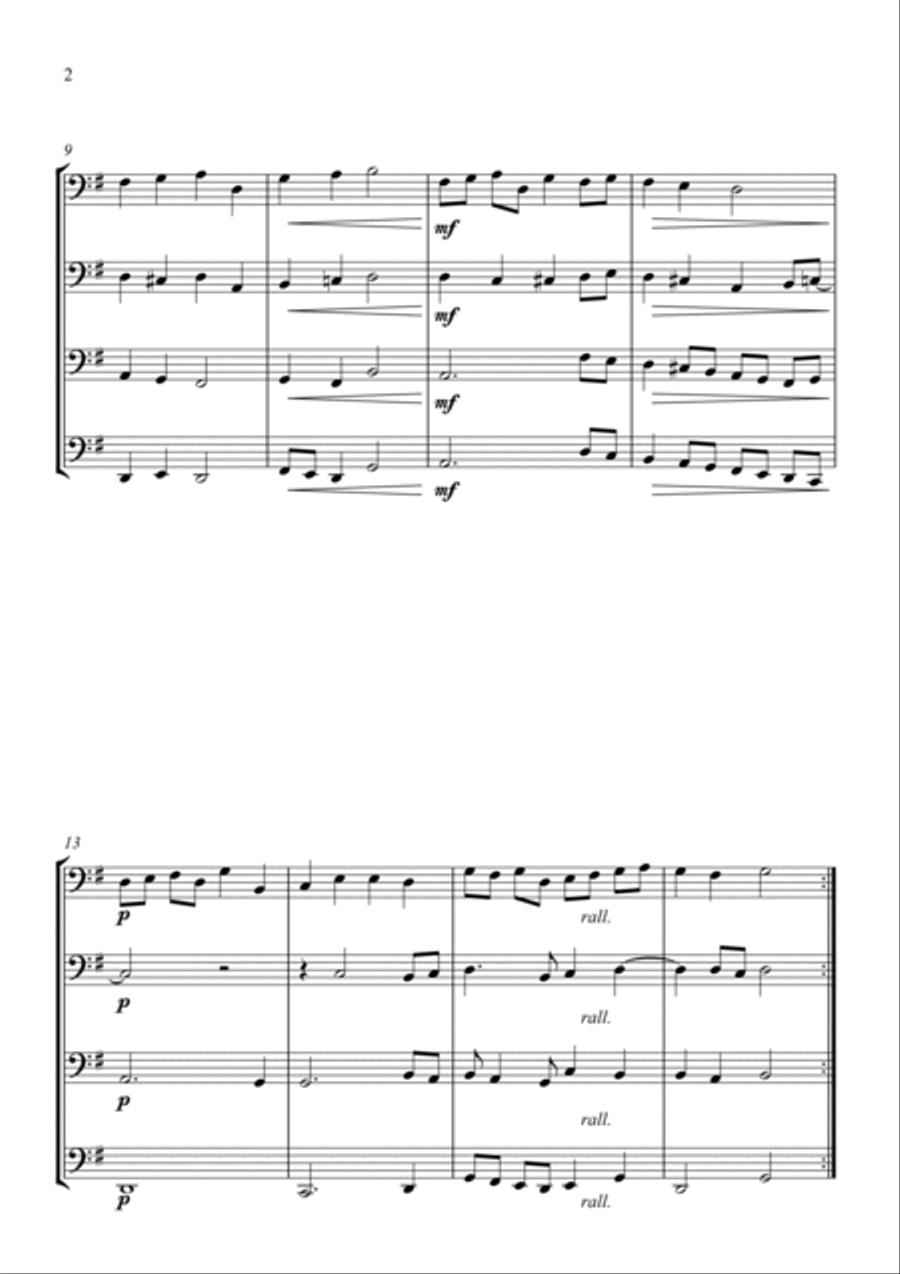 Christ the Lord is Risen Today Brass Quartet scores gallery preview page 2