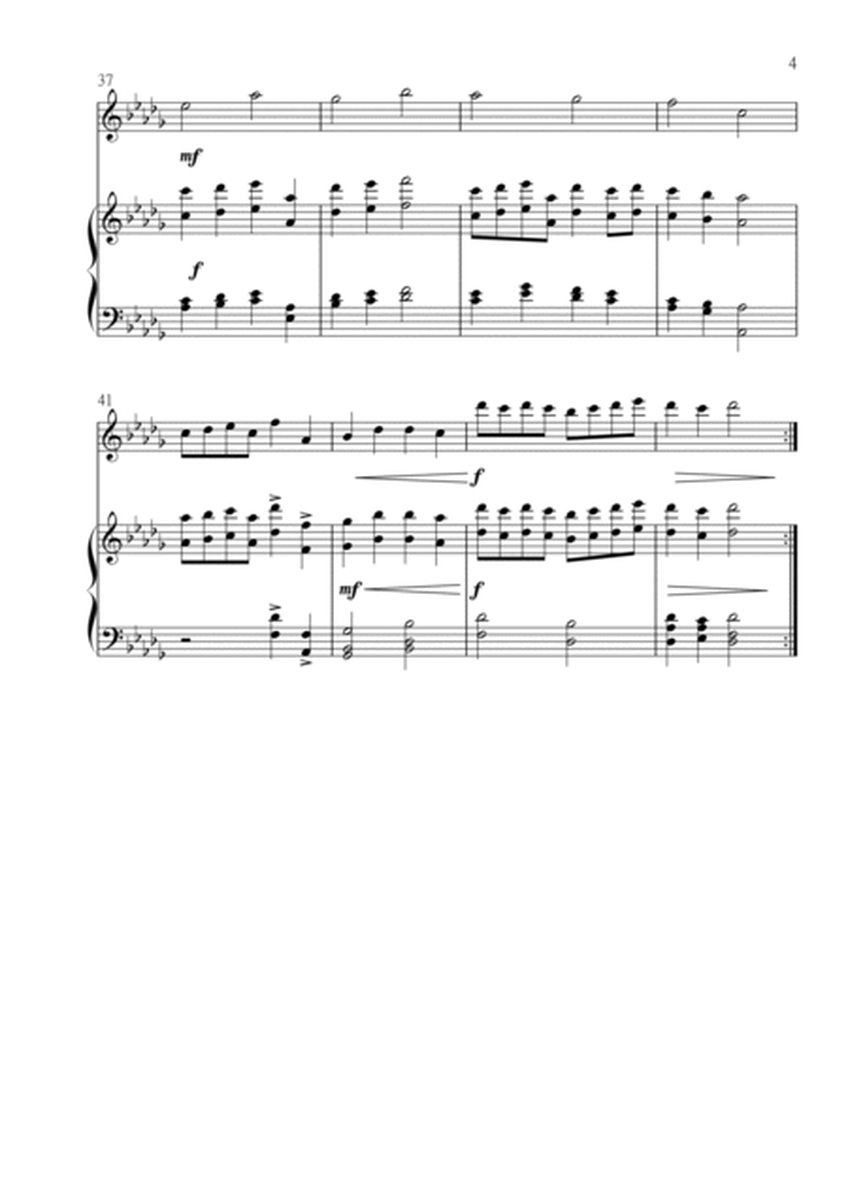 Christ the Lord is Risen Today (Jesus Christ is Risen Today) for Flute and Piano in Db major. Interm image number null