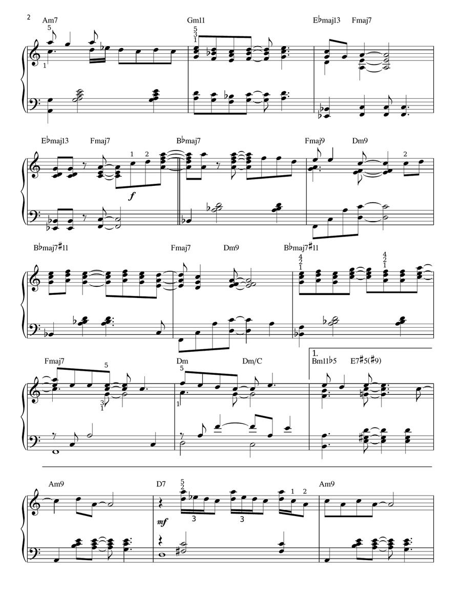 It's Too Late [Jazz version] (arr. Brent Edstrom) Piano Solo scores gallery preview page 2