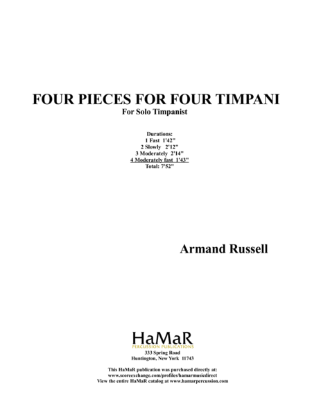 Four Pieces for Four Timpani