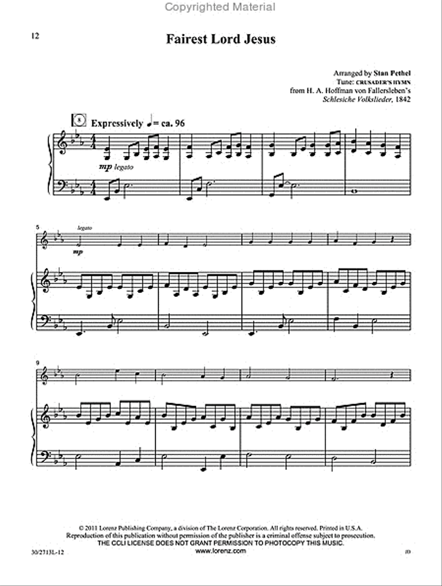 Simple Solos for Sunday Piano Accompaniment scores gallery preview page 5