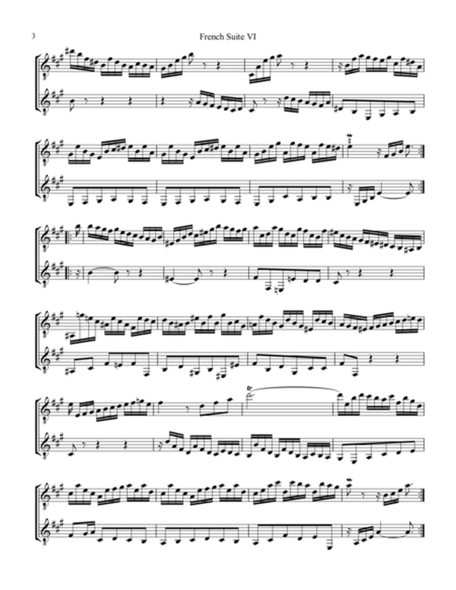 French Suite No. 6, BWV 817 for guitar duo image number null