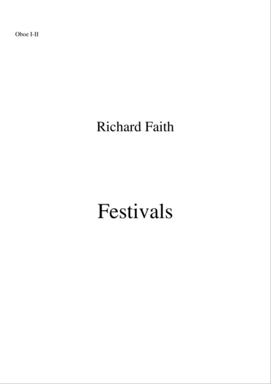 Richard Faith/László Veres: Festivals for concert band, oboe I and II part Concert Band scores gallery preview page 1