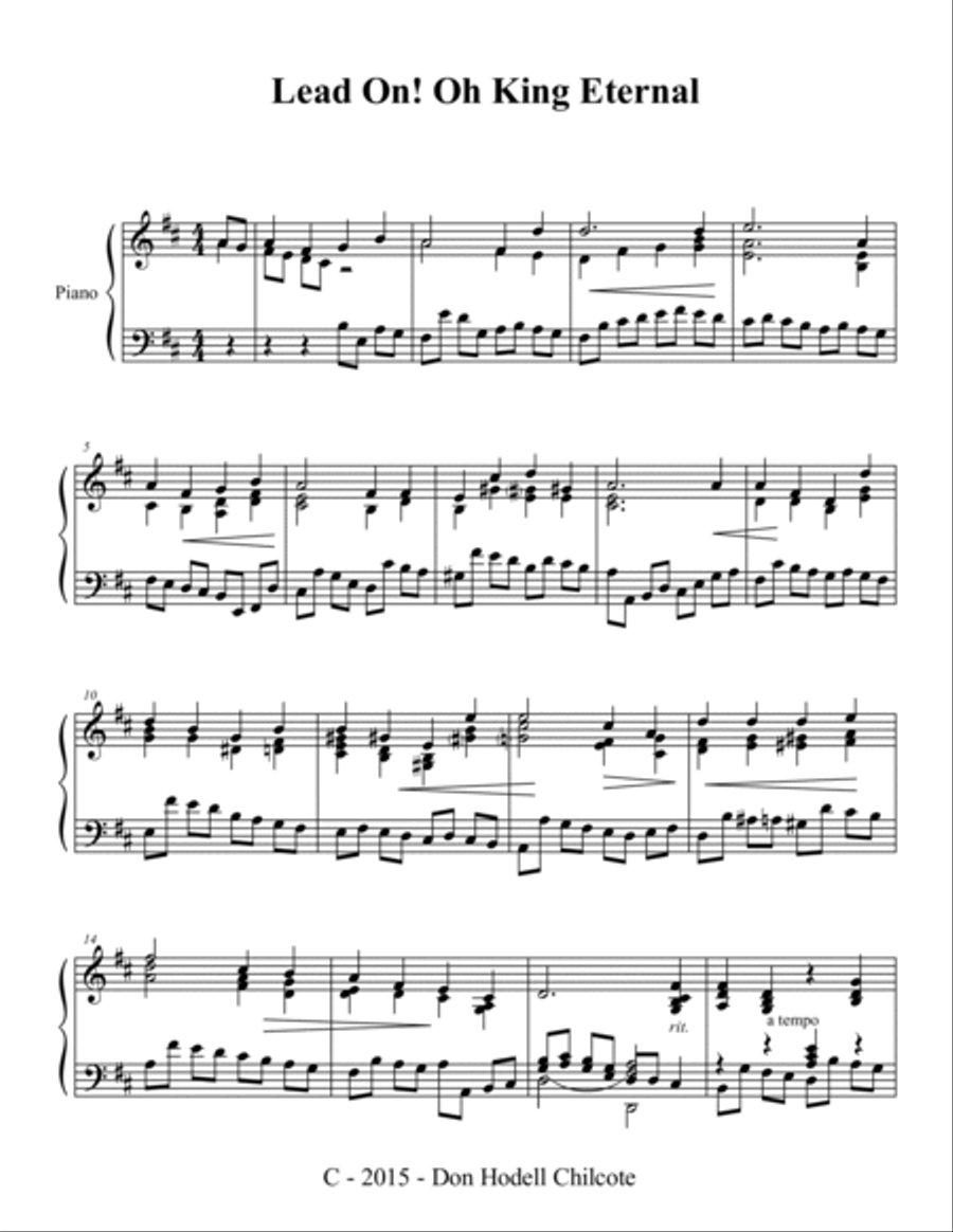 Lead On O King Eternal Harpsichord scores gallery preview page 2
