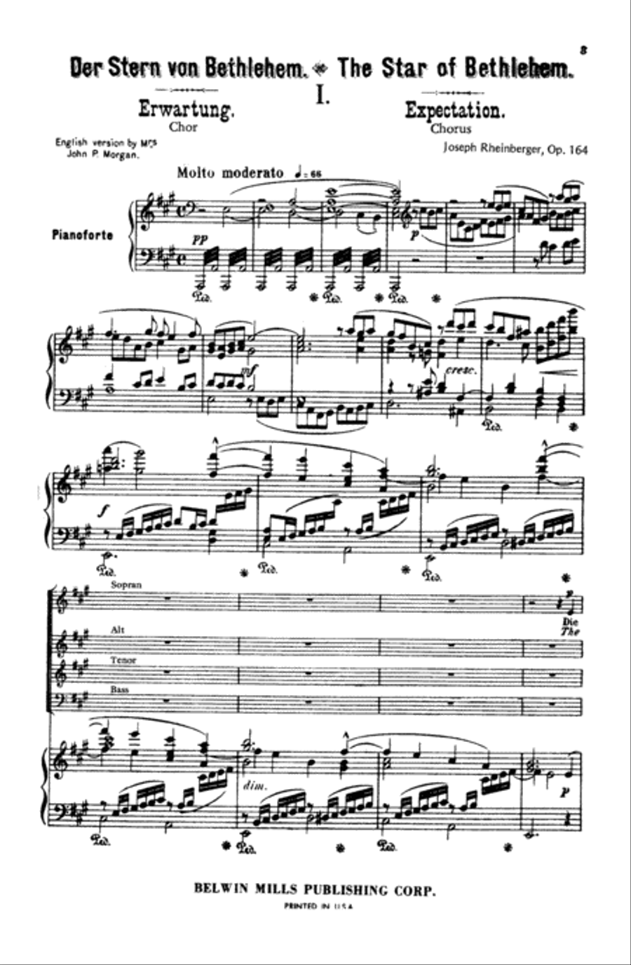 The Star of Bethlehem, Op. 164 4-Part scores gallery preview page 4