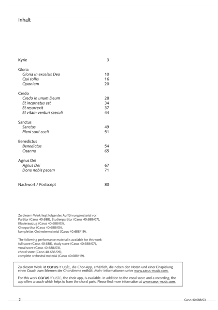 Mass in C Major Mass in C Major 4-Part scores gallery preview page 3