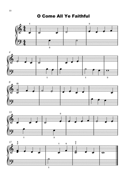 O Come All Ye Faithful (Beginner Piano) image number null