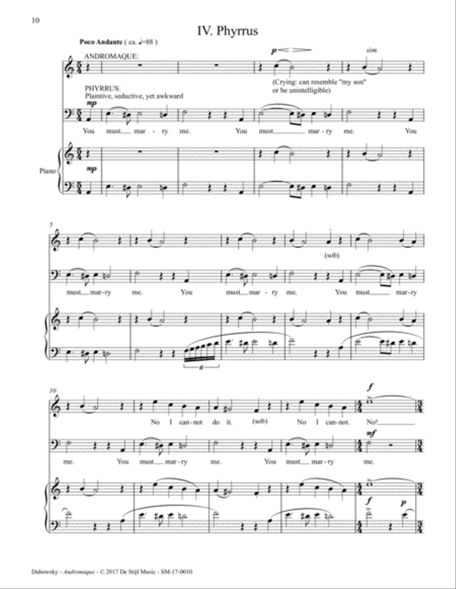 Andromaque Mini-Opera (Piano/Vocal) Choir scores gallery preview page 4