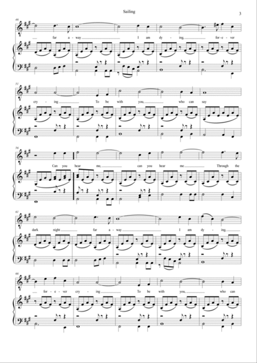 Sailing Sailing Voice scores gallery preview page 3