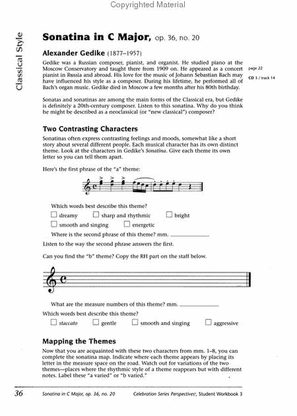 Celebration Series Perspectives: Student Workbook 3