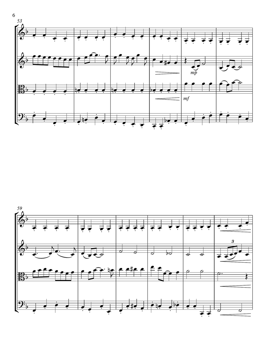 Sympathique String Quartet scores gallery preview page 6