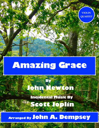Book cover for Amazing Grace / The Entertainer (Violin Quartet)