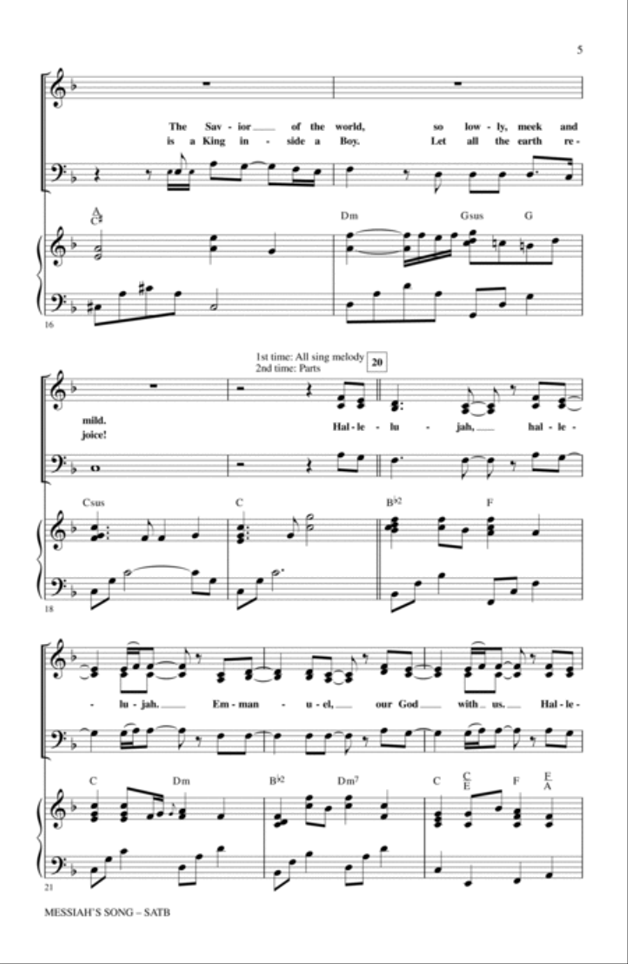 Messiah's Song 4-Part scores gallery preview page 3