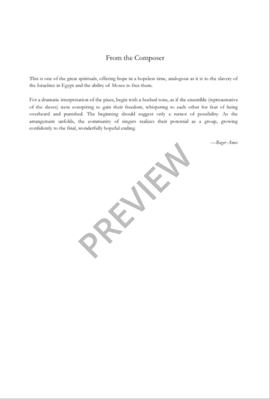 Go Down, Moses Divisi scores gallery preview page 2