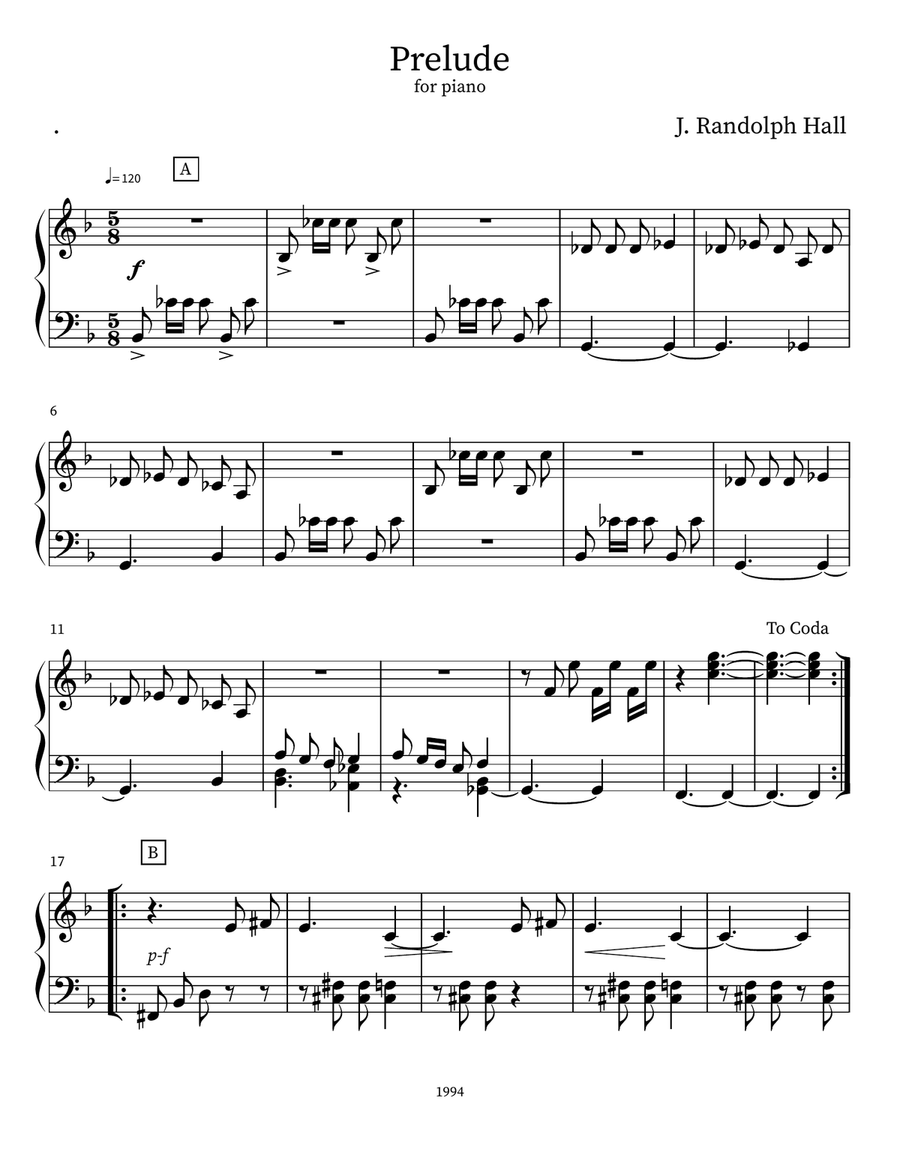Prelude Piano scores gallery preview page 1