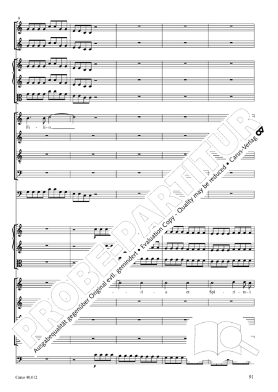 Beatus vir (How blest is he) Psalm 111 4-Part scores gallery preview page 92