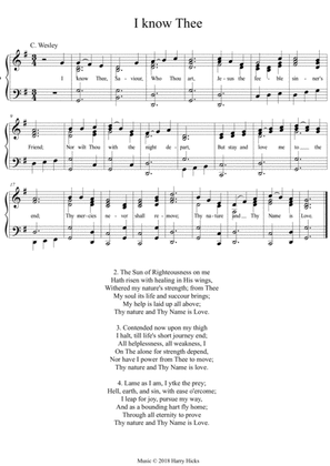 I know Thee. A new tune to a wonderful old hymn.