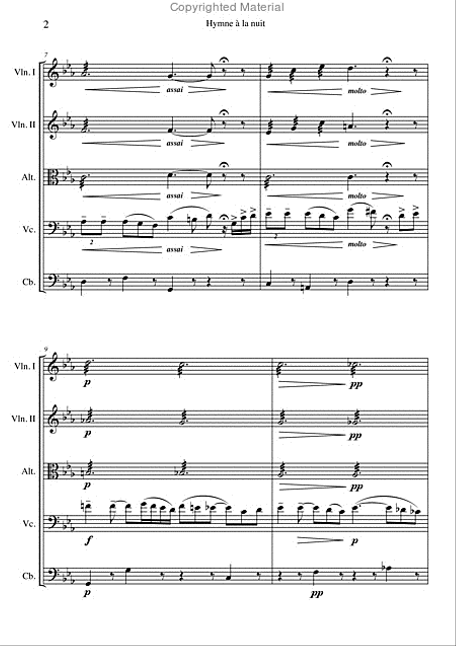 Hymne à la nuit Hymne à la nuit Score scores gallery preview page 3