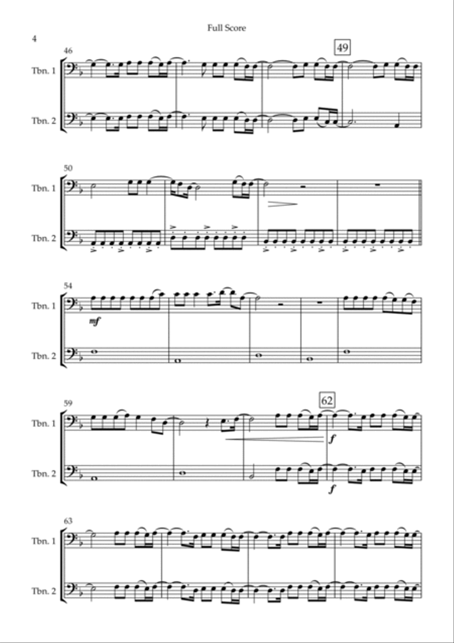 You Say Trombone Duet scores gallery preview page 4