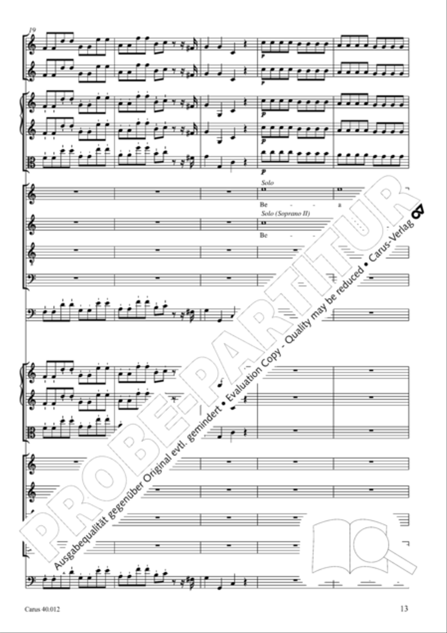 Beatus vir (How blest is he) Psalm 111 4-Part scores gallery preview page 14