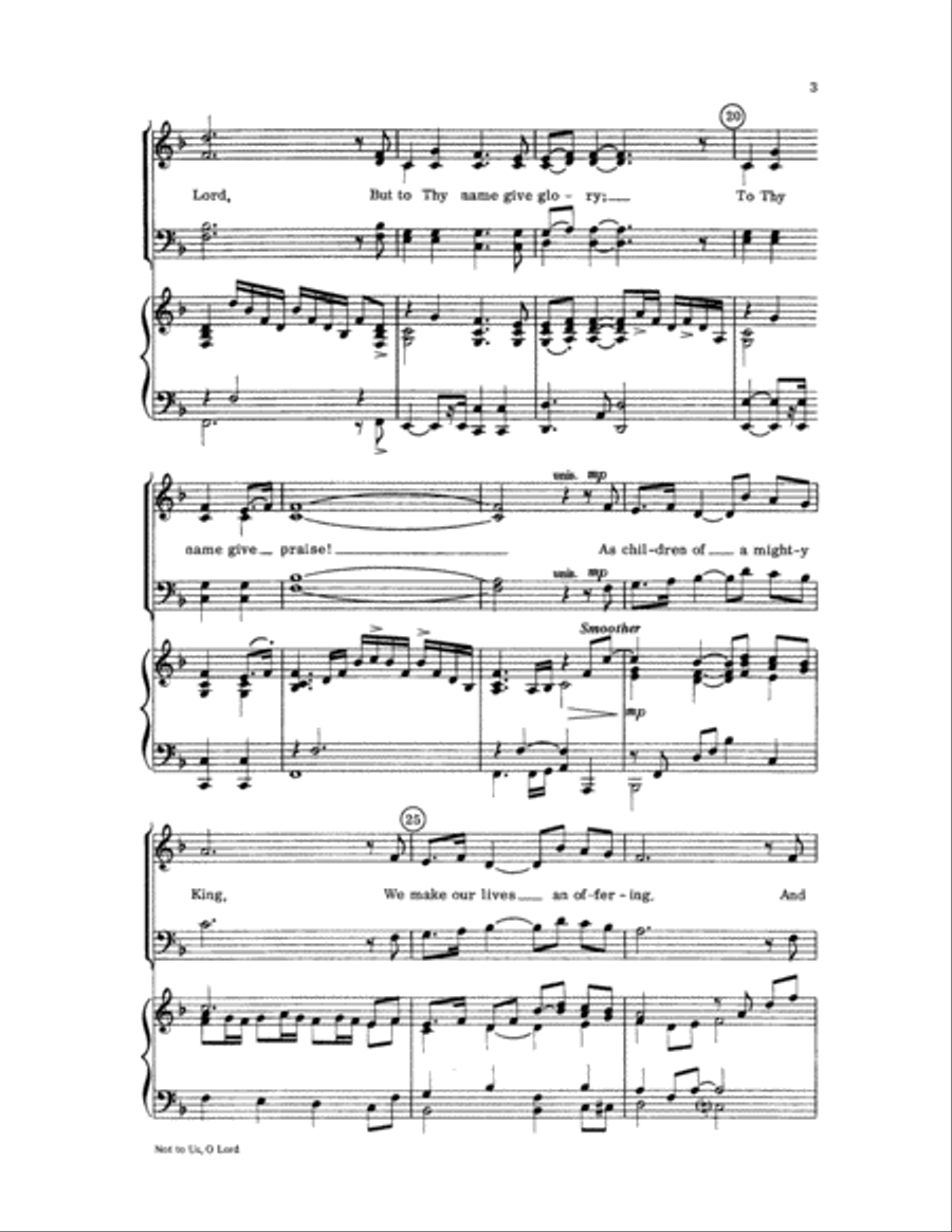 Not to Us, O Lord Choir scores gallery preview page 3