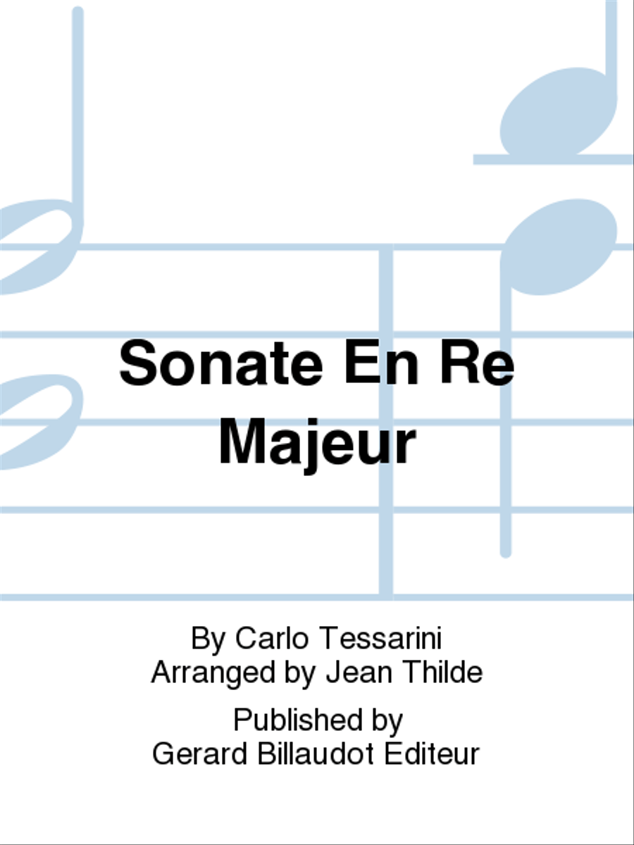 Sonate En Re Majeur Sonate En Re Majeur Chamber Music scores gallery preview page 1