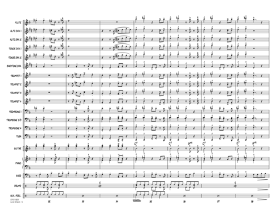 Love Shack - Full Score Jazz Ensemble scores gallery preview page 5