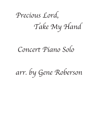 Precious Lord Concert Piano Solo