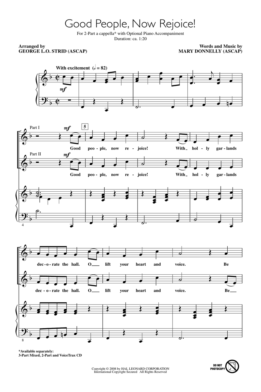 Good People, Now Rejoice! 2-Part scores gallery preview page 1