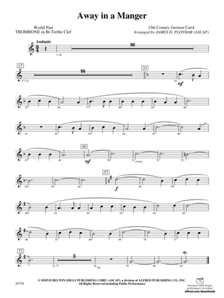 Away in a Manger: (wp) 1st B-flat Trombone T.C.