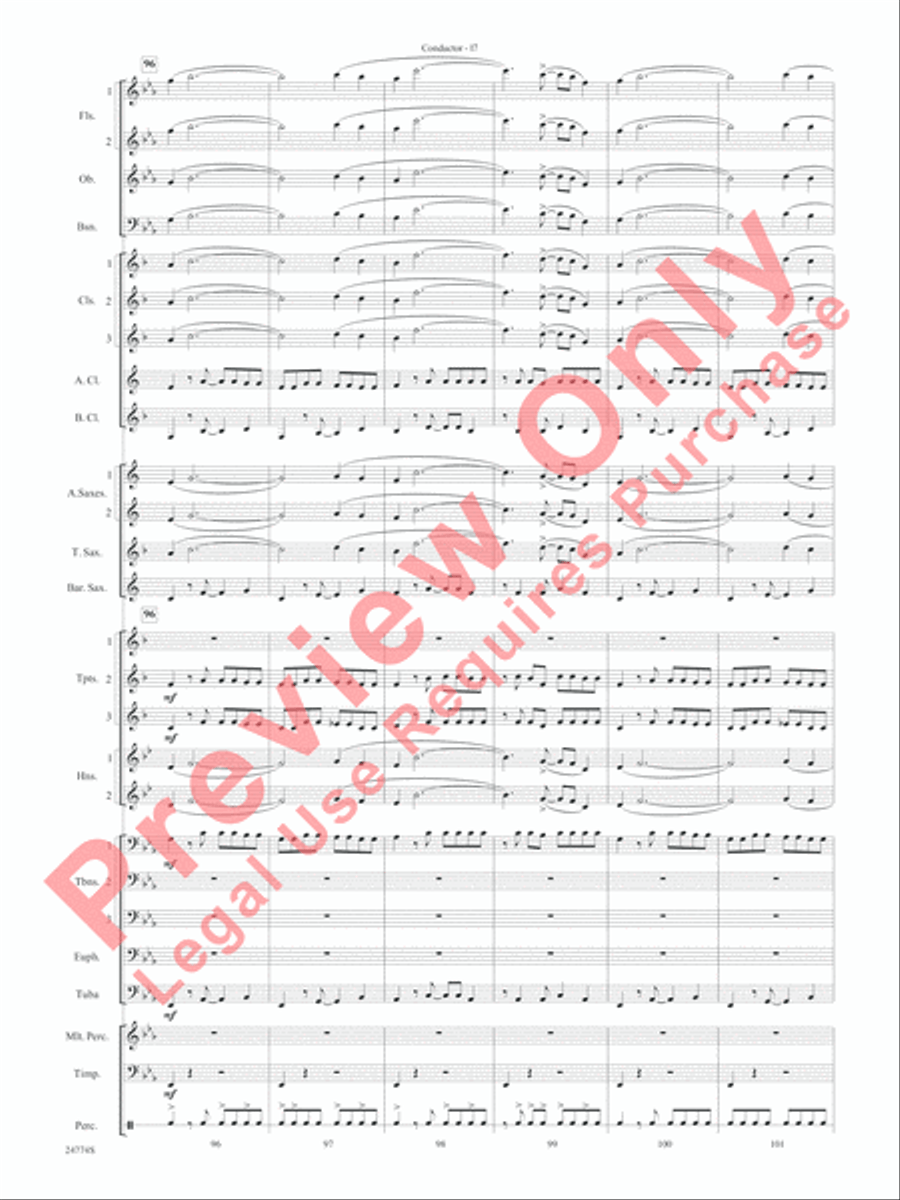 The Magnificent Seven Concert Band scores gallery preview page 20