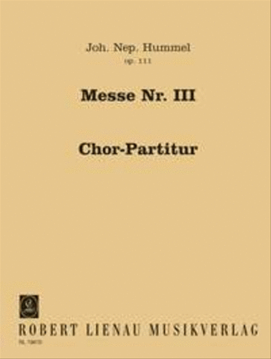 Messe Nr. 3 in d-Moll op. 111b Mixed Choir scores gallery preview page 1
